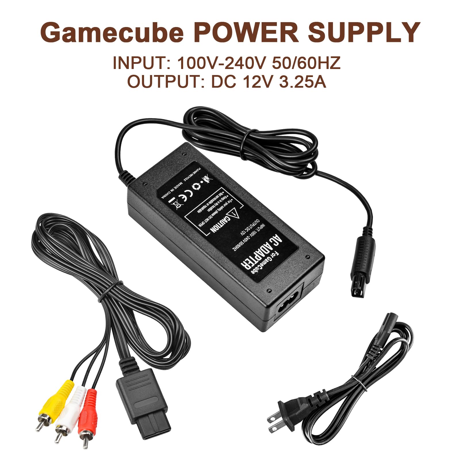 Amazon.com: Power Supply and AV Cable for Gamecube, NGC AC Power